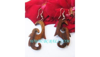 Indonesian Woods Carving Earring